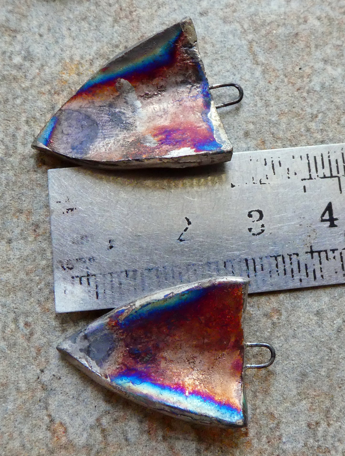 Ceramic Green Woman Decal Shield Charms #1