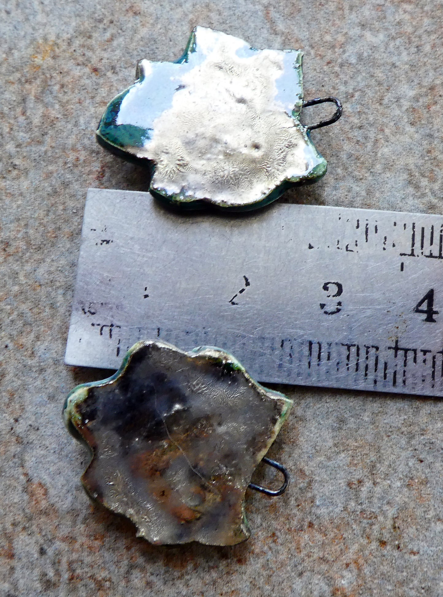 Ceramic Green Man Earring Charms -Bora Bora