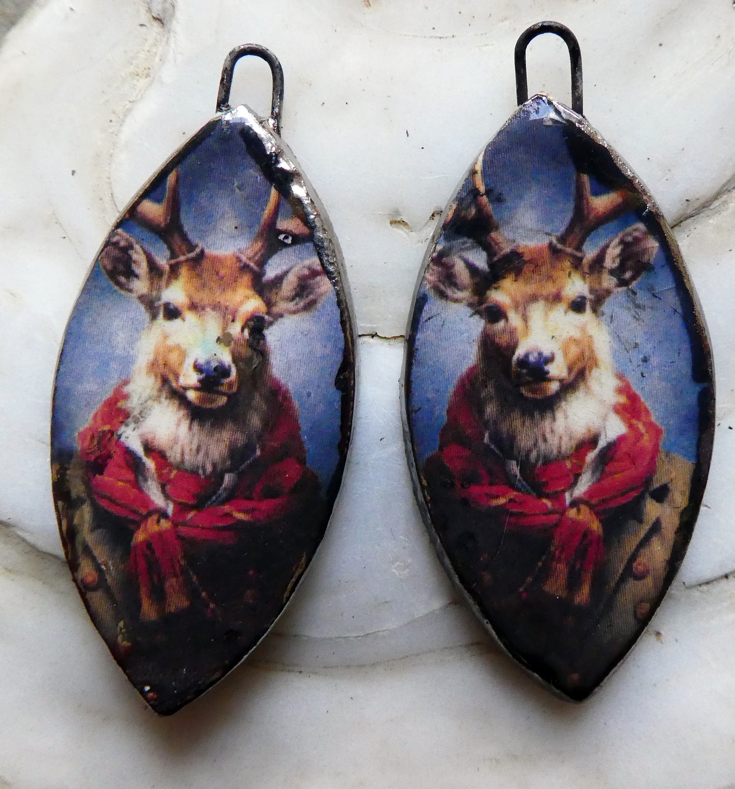 Ceramic Reindeer Decal Charms #3