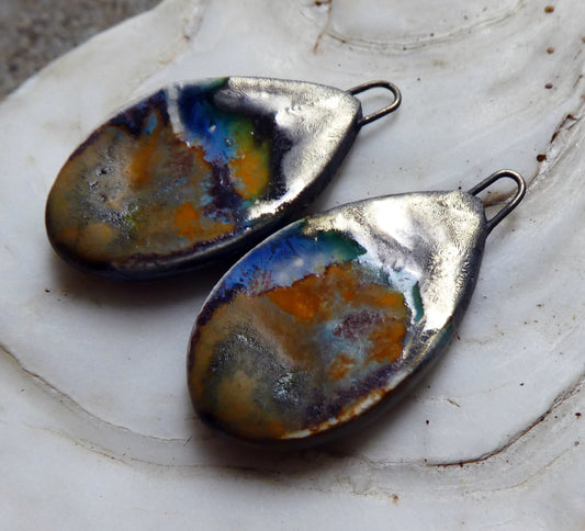 Ceramic Flat Teardrop Drops - Outer Space