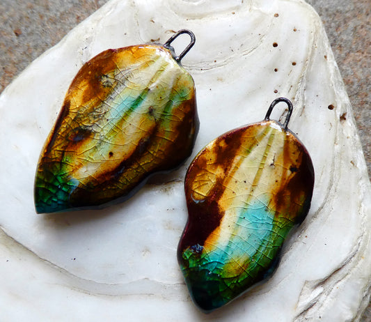 Ceramic Super Slim Autumn Leaf Charms #23