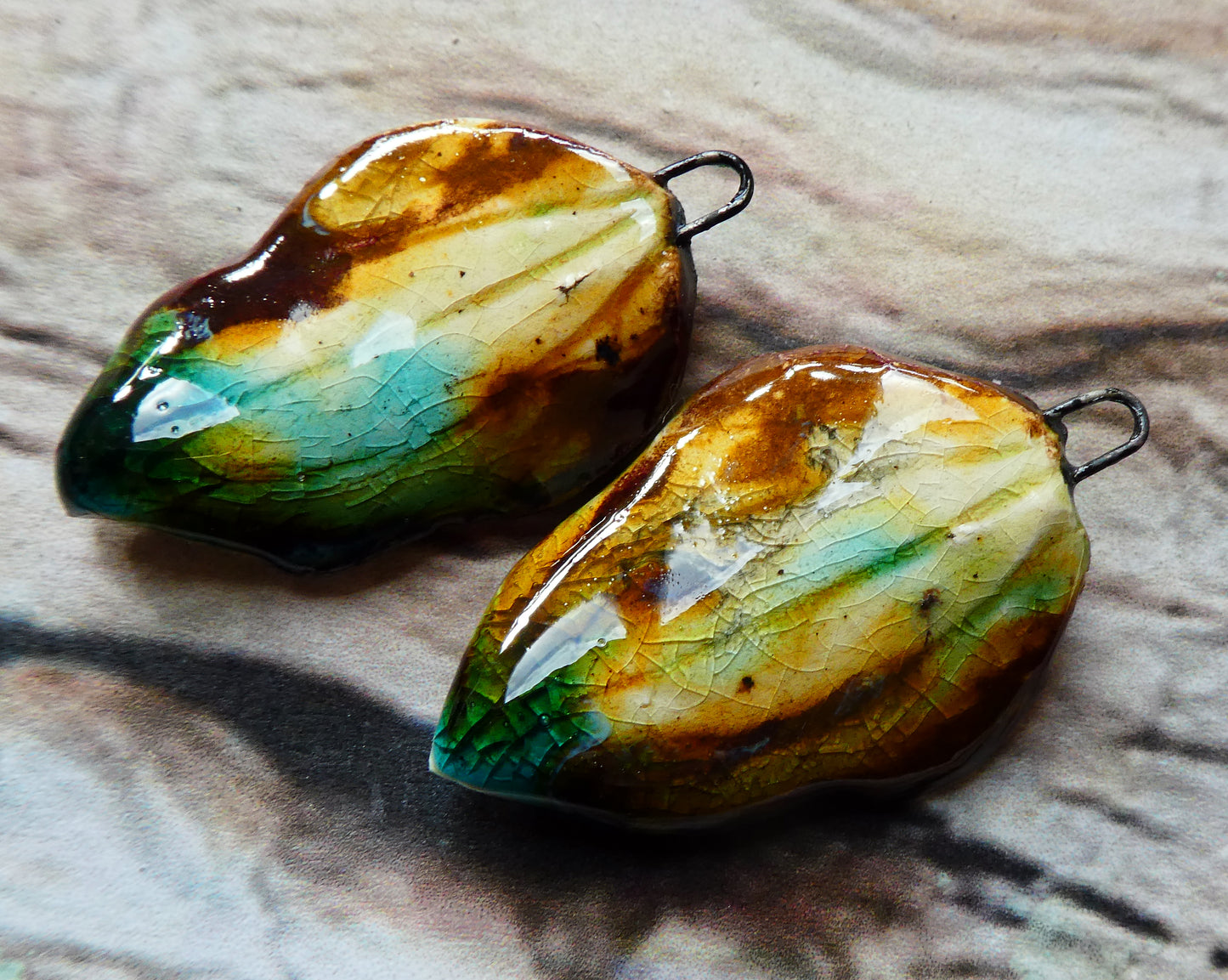 Ceramic Super Slim Autumn Leaf Charms #23