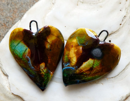 Ceramic Super Slim Autumn Leaf Charms #24