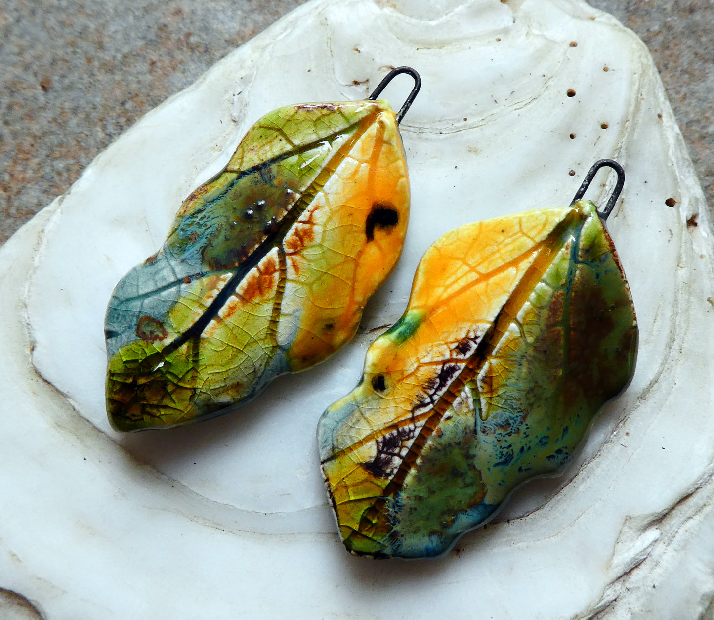 Ceramic Super Slim Autumn Leaf Charms #25