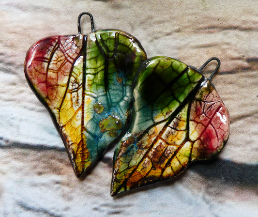 Ceramic Super Slim Autumn Leaf Charms #44