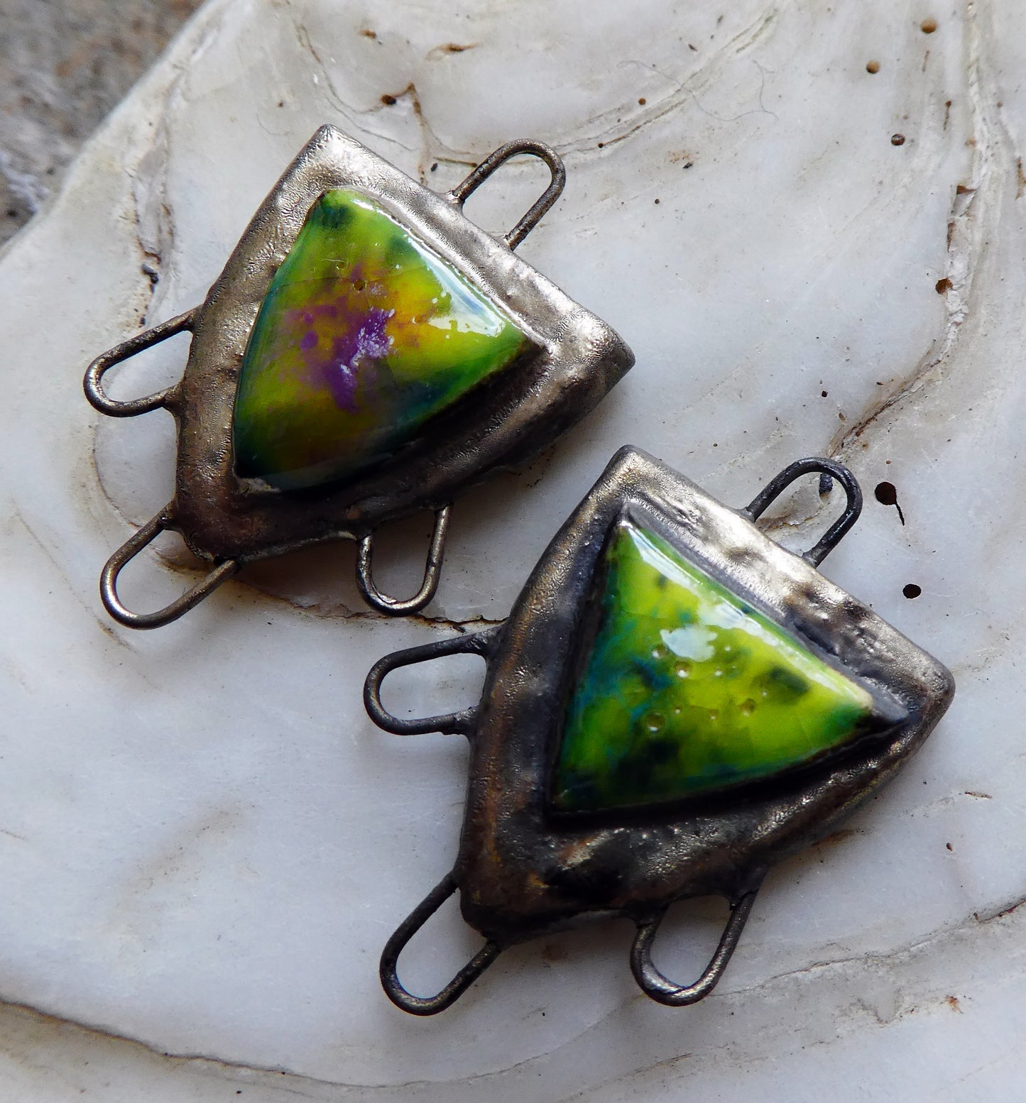 Ceramic Moulded Shield Connectors - Mardi Gras