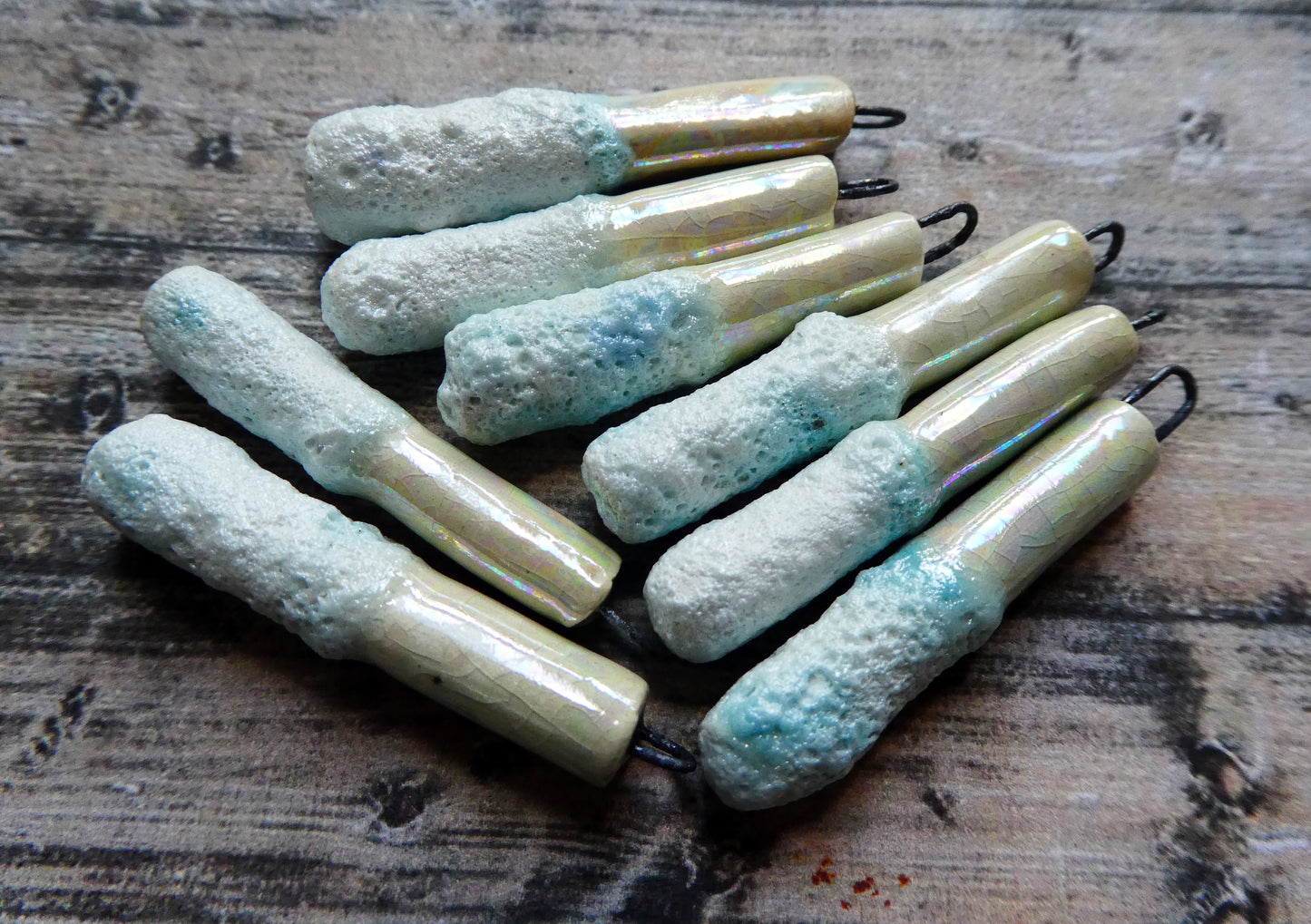 Ceramic Lustrous Snow and Ice Sticks -Diamond Crackle