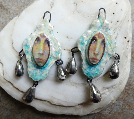 Ceramic Filligree Goddess Dangle Charms #1