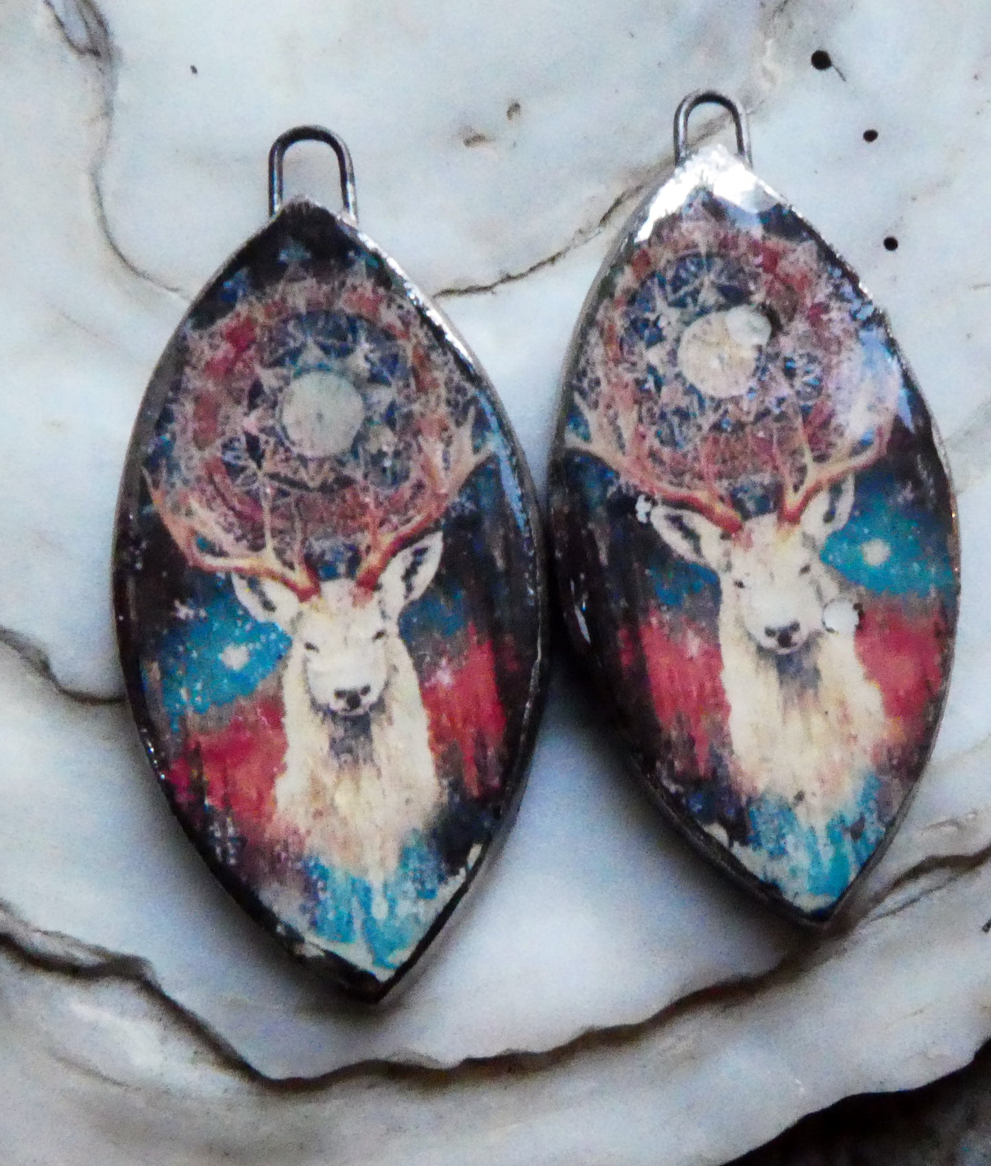 Ceramic Wintery Decal Charms #7