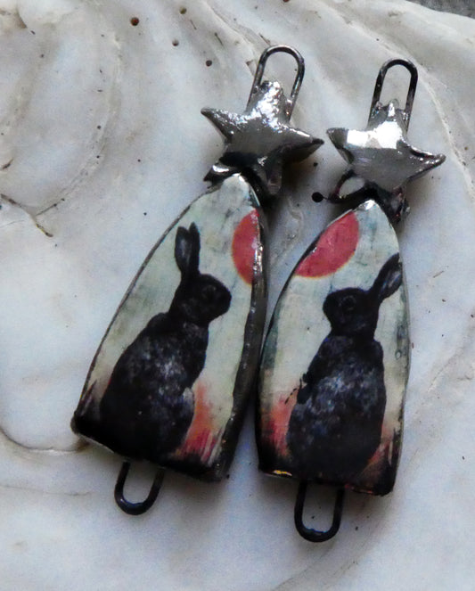 Ceramic Hare Decal Connectors #3