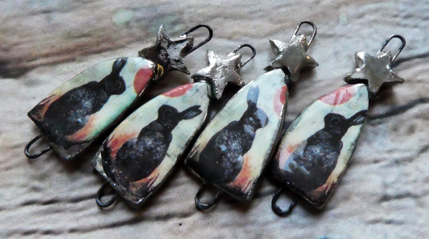 Ceramic Hare Decal Connectors #3