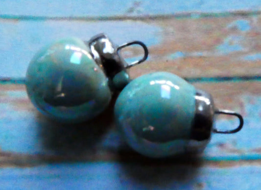 Ceramic Bauble Charms - Larimar