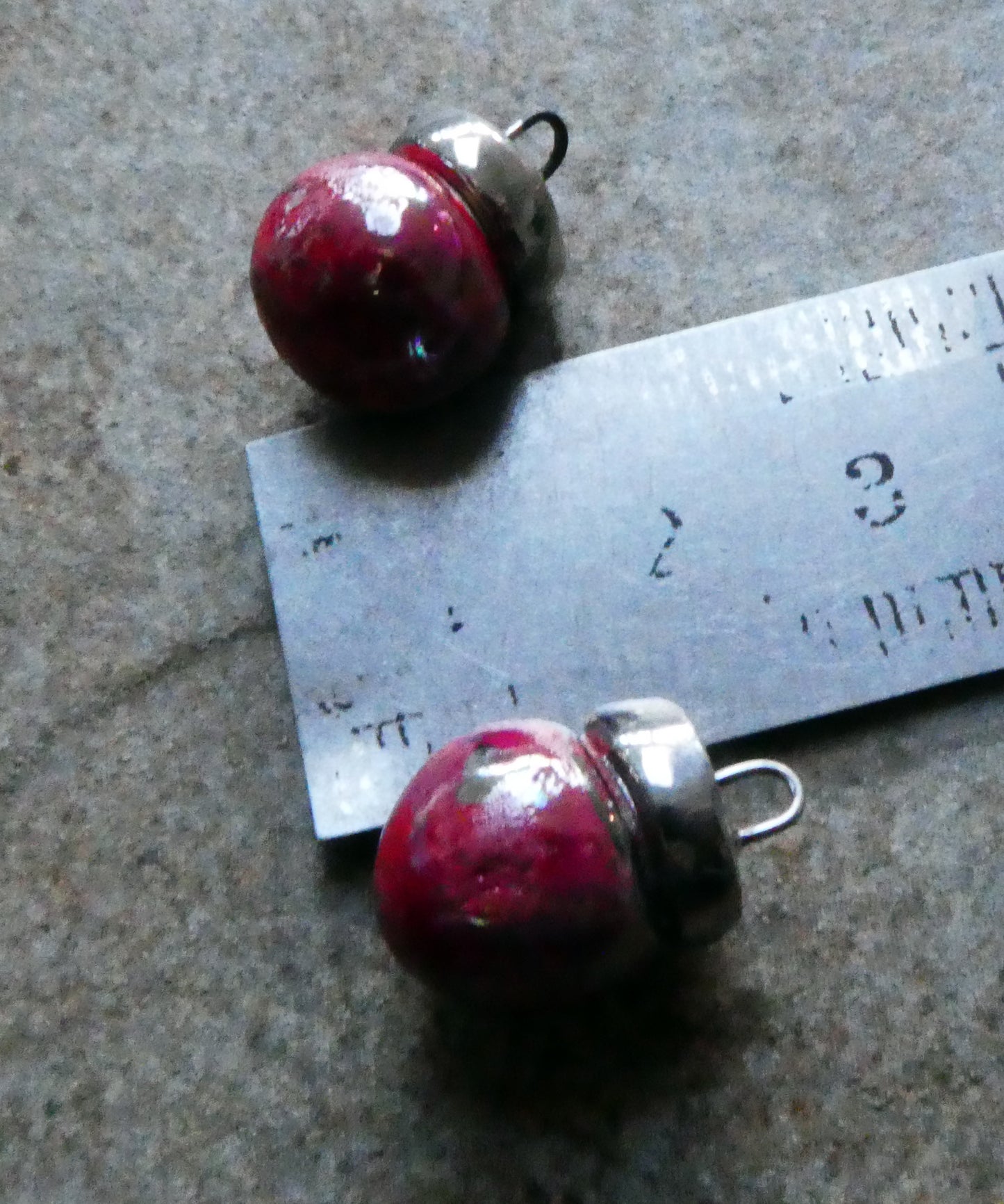 Ceramic Bauble Charms - Plum Passion