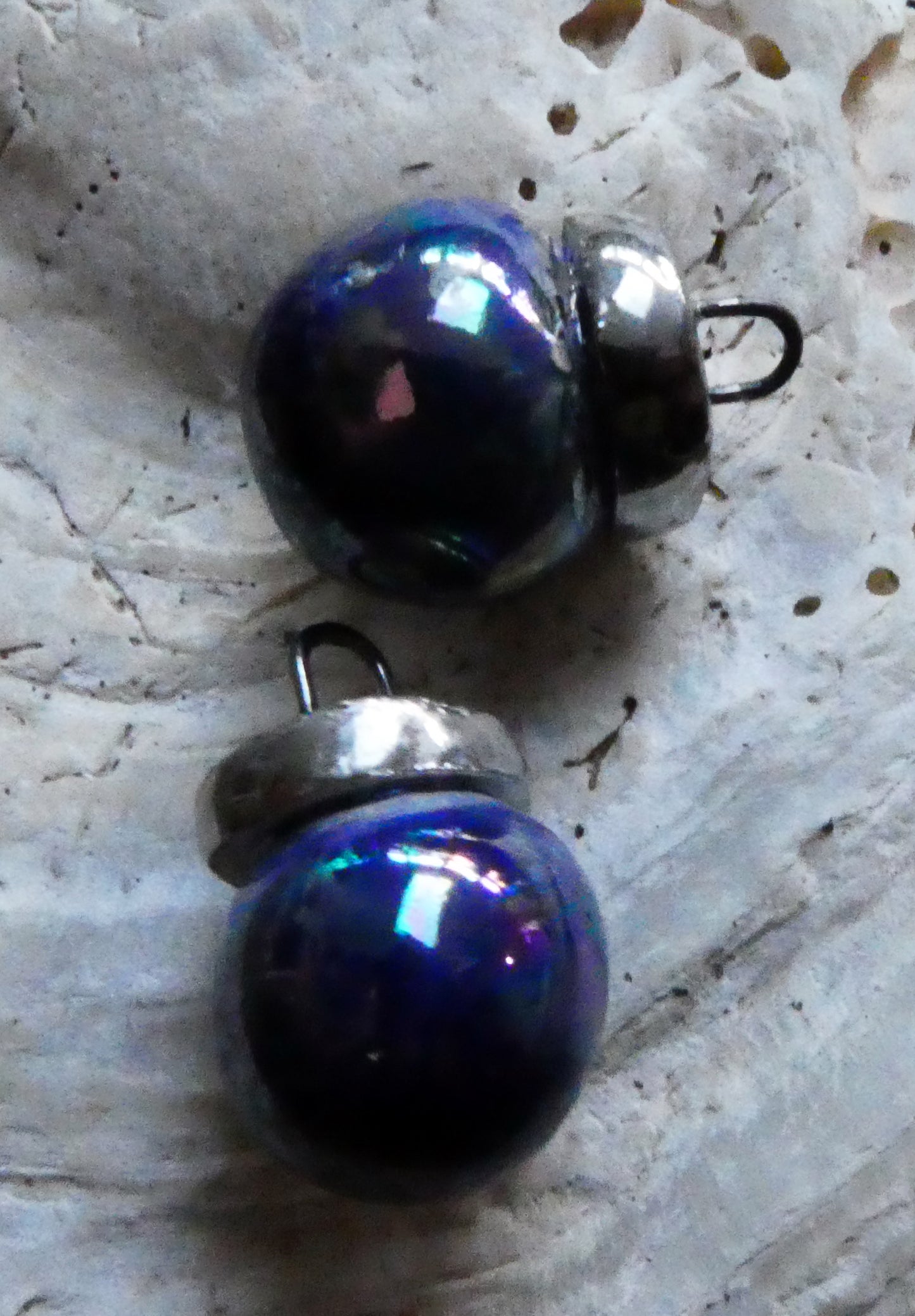 Ceramic Bauble Charms - Mirror Blue