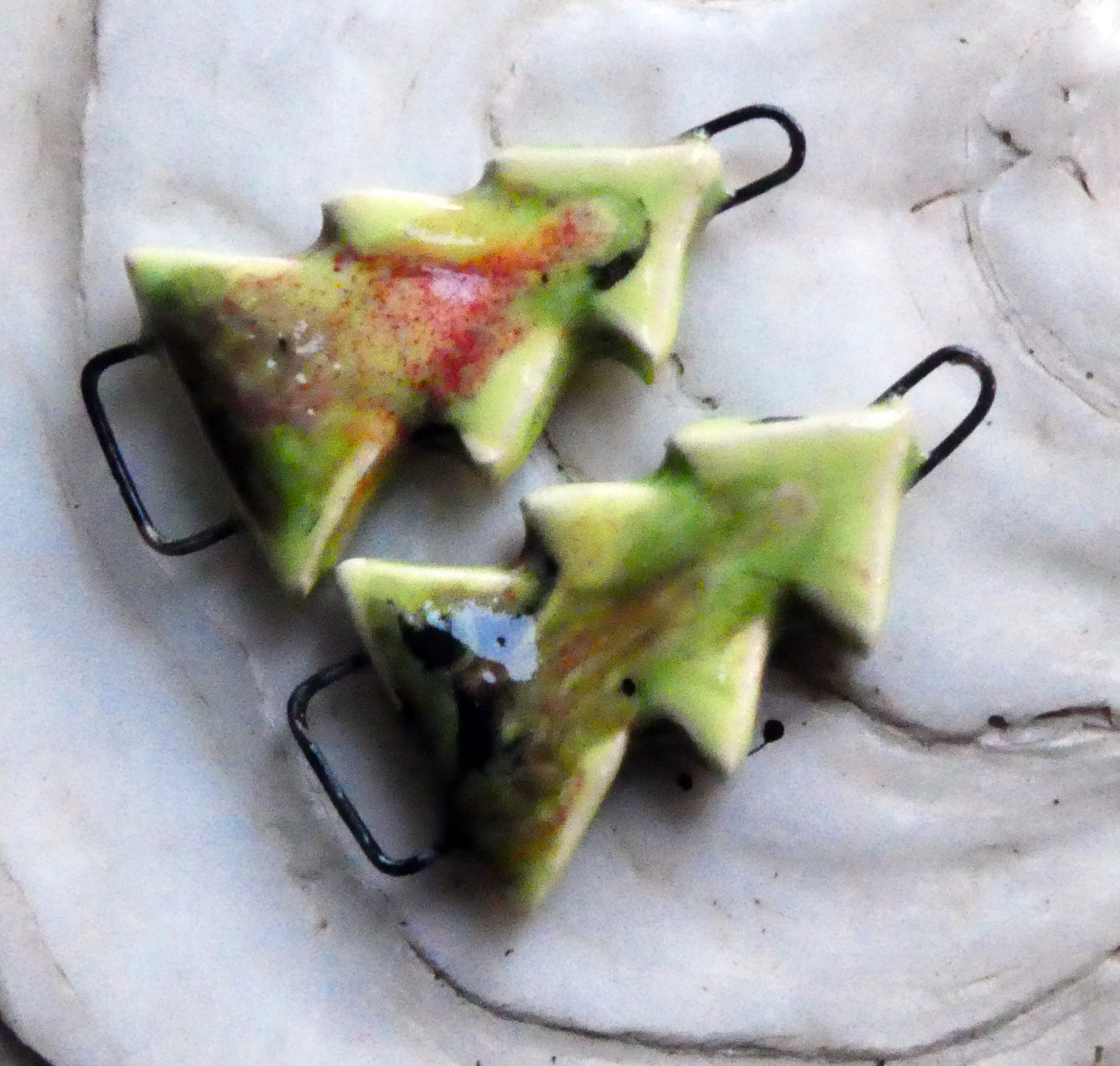 Ceramic Stacked Tree Connectors -Mixed Melon