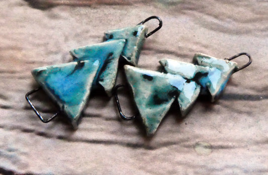 Ceramic Stacked Tree Connectors -Ocean Mist