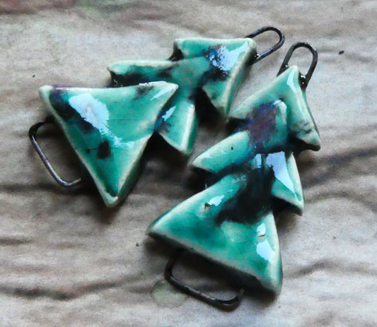 Ceramic Stacked Tree Connectors -Spring Meadow