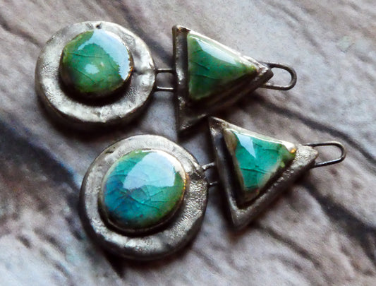 Ceramic Moulded Mixed Shape Charms - Jurassic