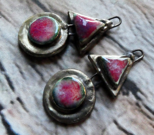 Ceramic Moulded Mixed Shape Charms - Berry Tart