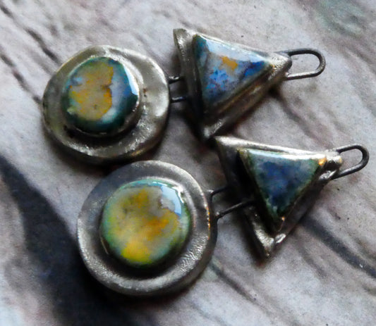 Ceramic Moulded Mixed Shape Charms -Outer Space