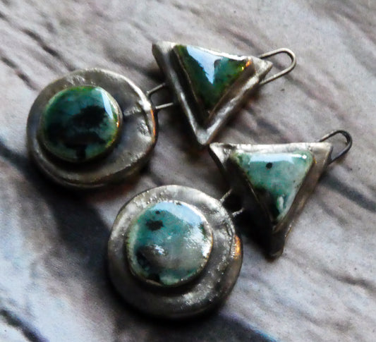 Ceramic Moulded Mixed Shape Charms -Ocean Mist