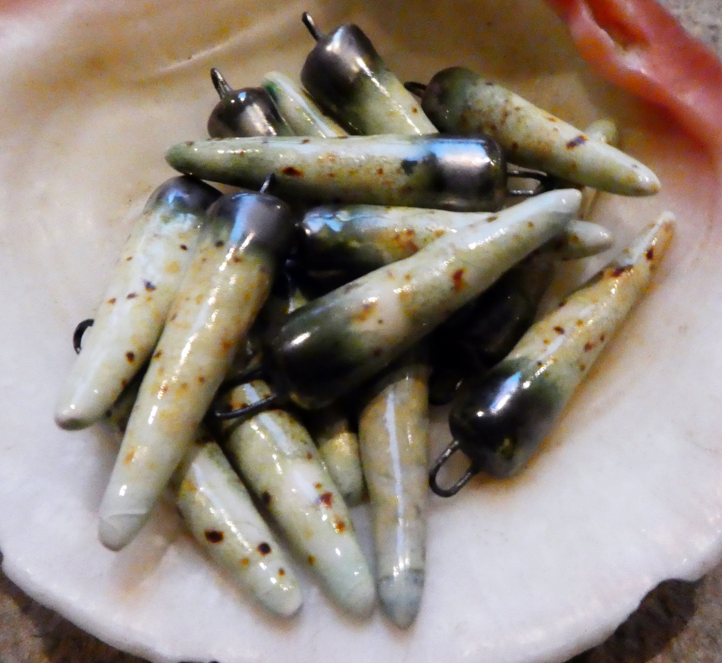 Ceramic Spikes Earring Charms - Pebble