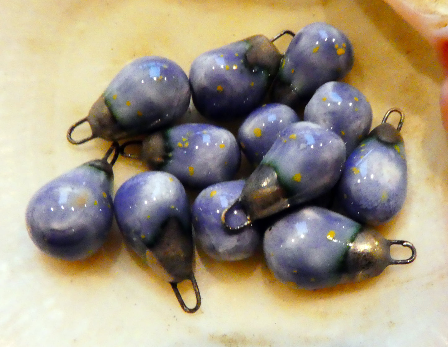 Ceramic Drops Earring Charms - Peritwinkle