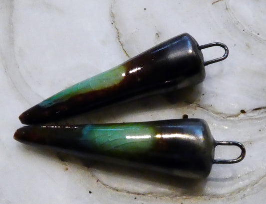 Ceramic Spikes Earring Charms - Woodland Fantasy