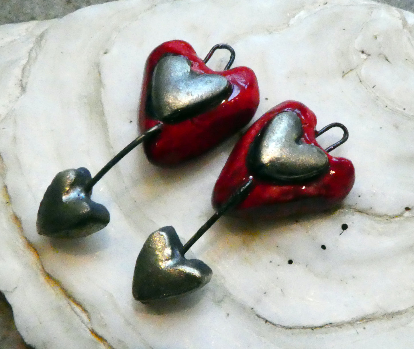 Ceramic Sprouting Heart Pendant