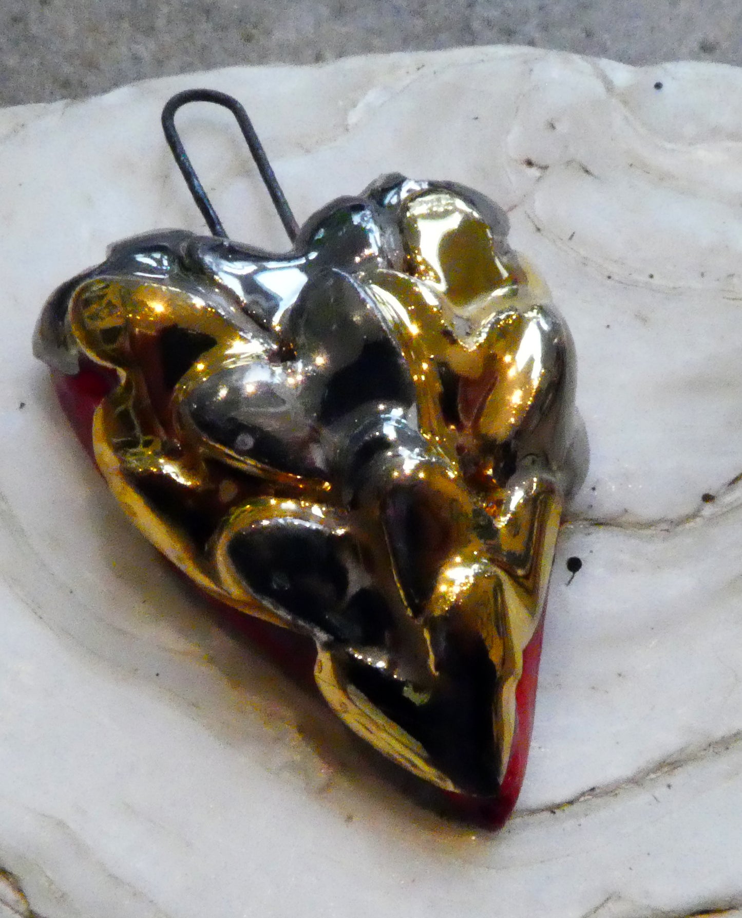 Ceramic Layered Heart Earring Charms