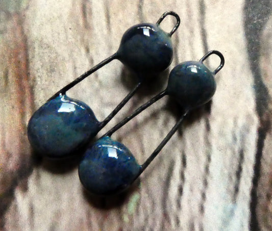 Ceramic Disc Sling Charms - Obsidian