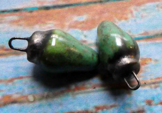 Ceramic Pointy Drop Charms - Supernova