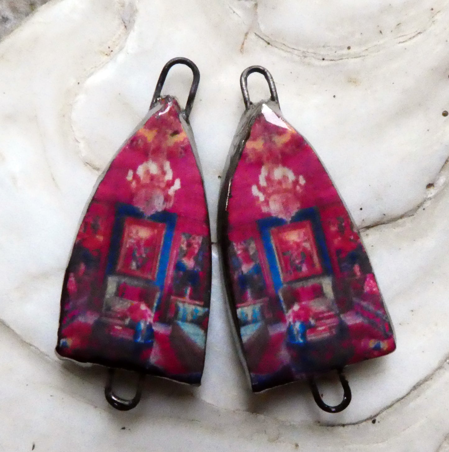 Ceramic Moroccan Mood Earring Connectors - #2
