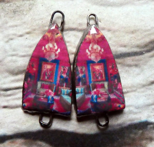 Ceramic Moroccan Mood Earring Connectors - #2