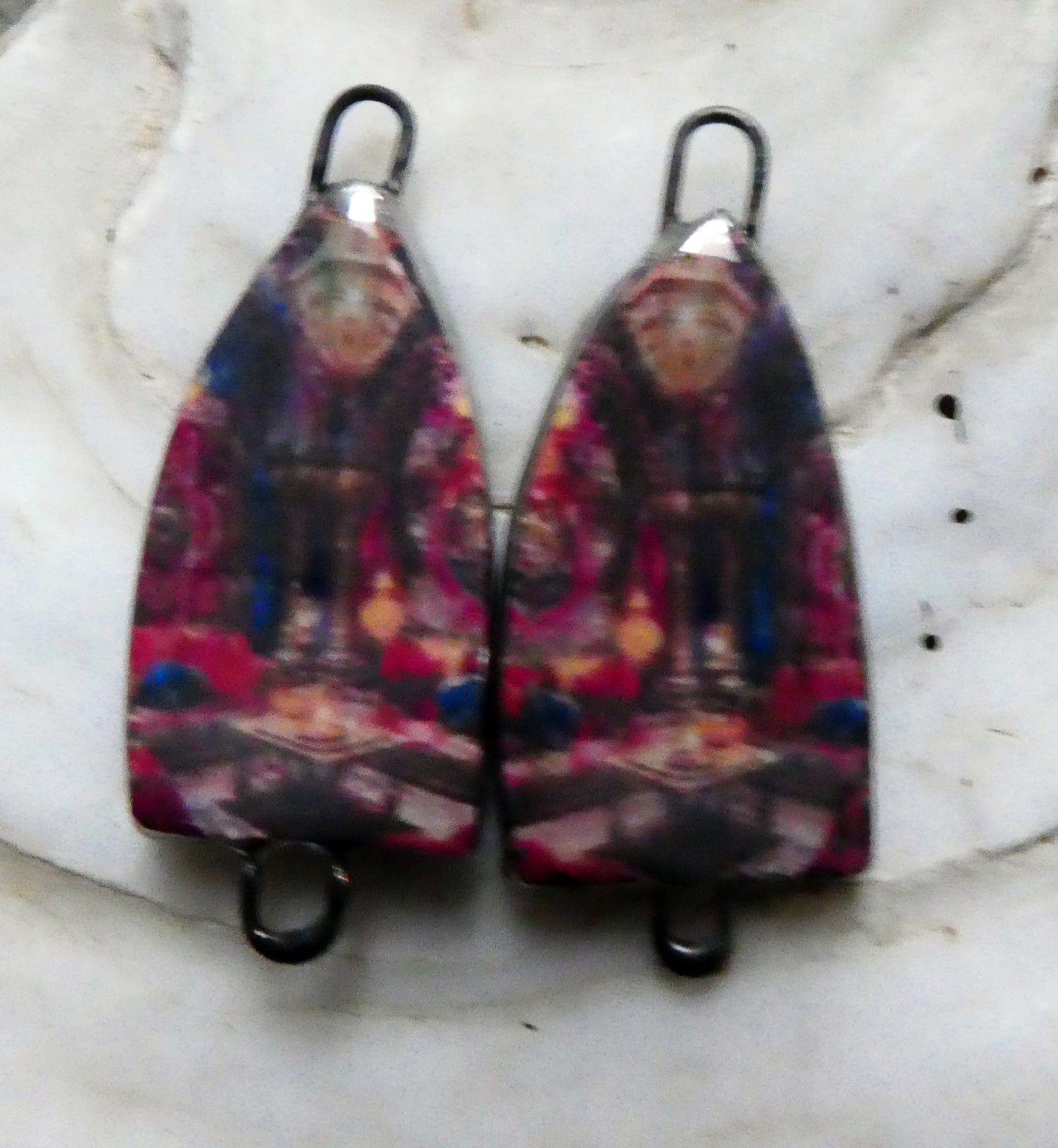 Ceramic Moroccan Mood Earring Connectors - #7