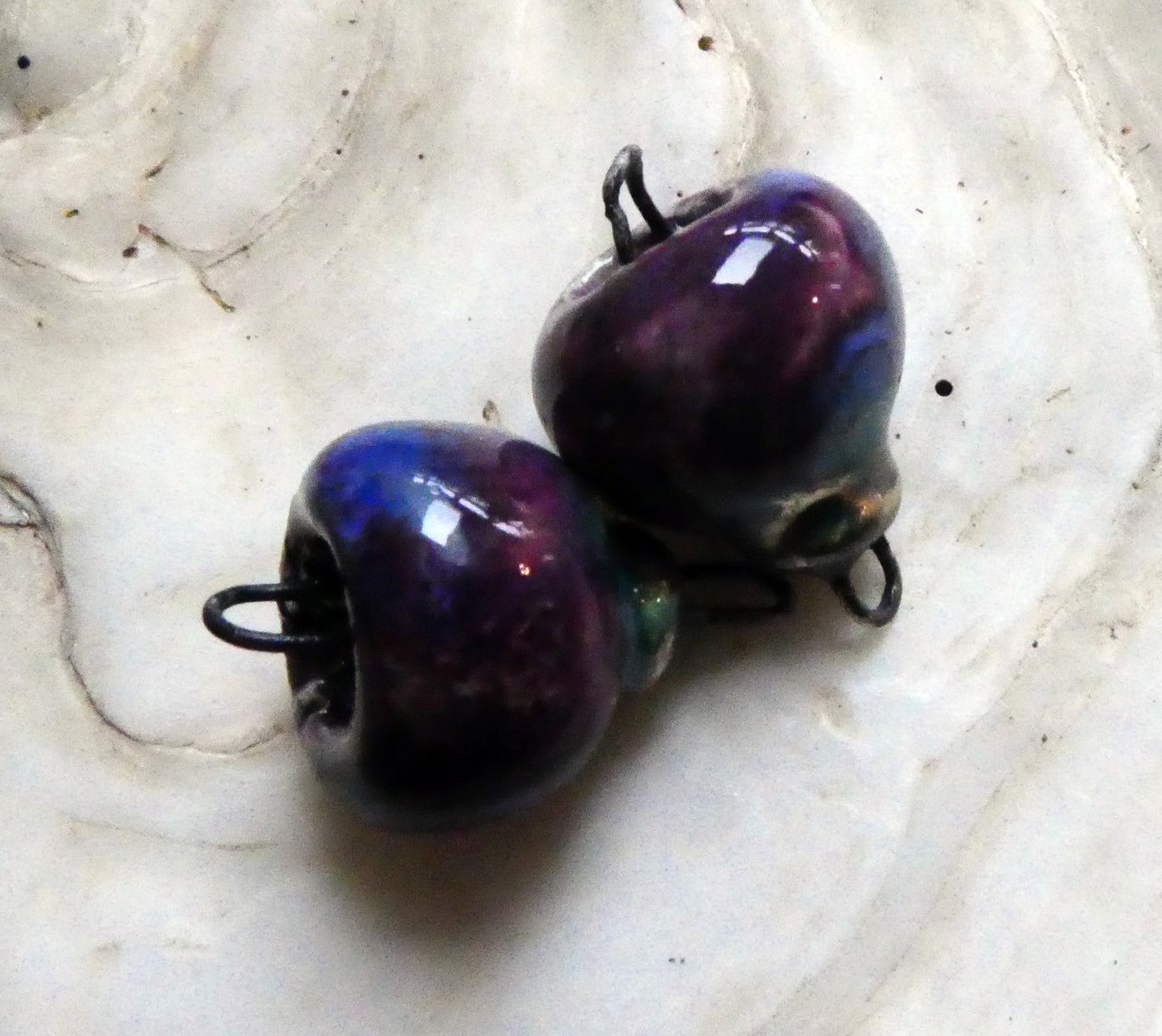 Ceramic Bead Cap Connectors -Royal Fantasy