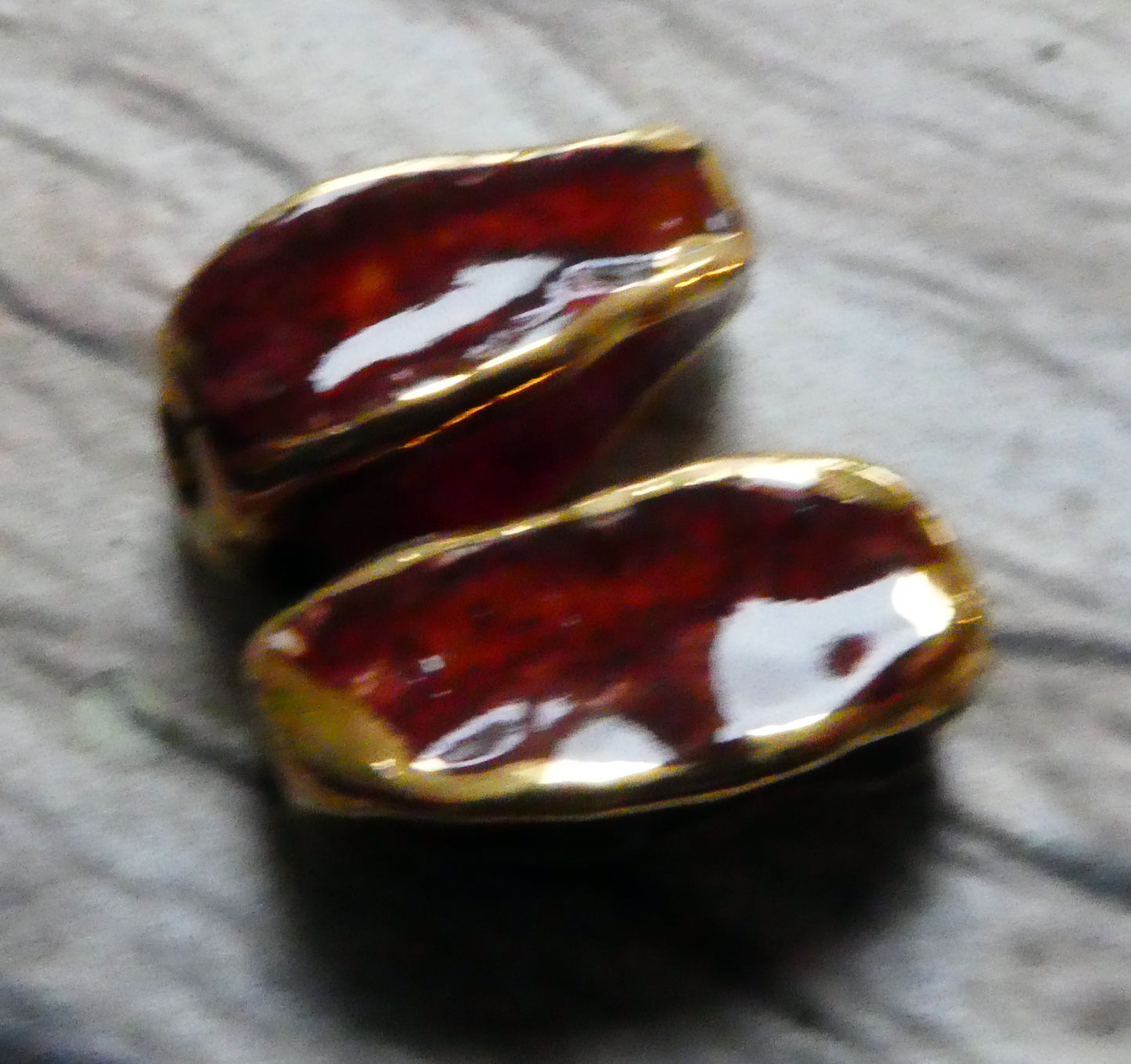 Ceramic Pinched Beads - Dragon Breath