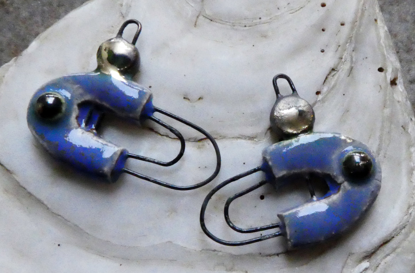 Ceramic Two Hoop Curved Connectors -Ohio