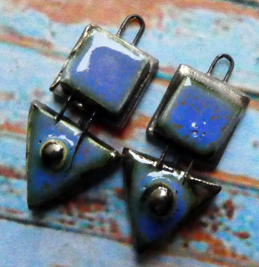 Ceramic Moulded Mixed Shape Charms -Ohio