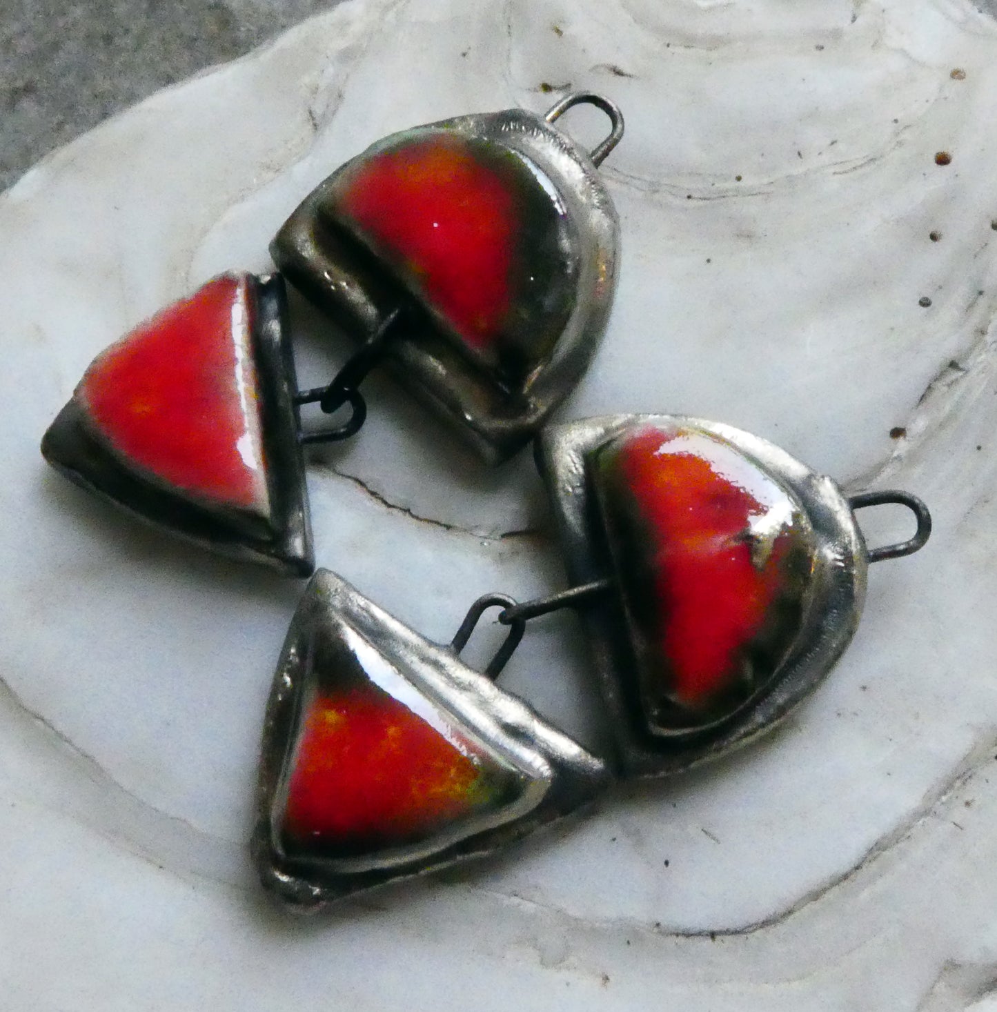 Ceramic Moulded Mixed Shape Dangles -Fruit Punch