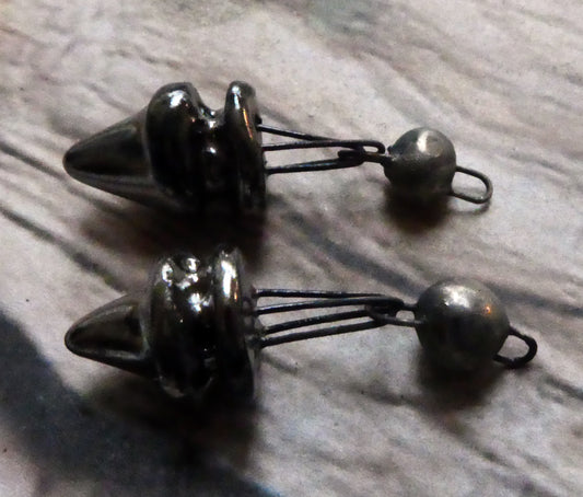 Ceramic Double Hoop Pointy Dangles - Gloria