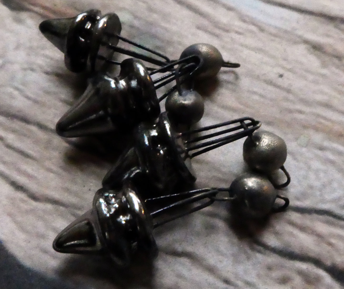 Ceramic Double Hoop Pointy Dangles - Gloria