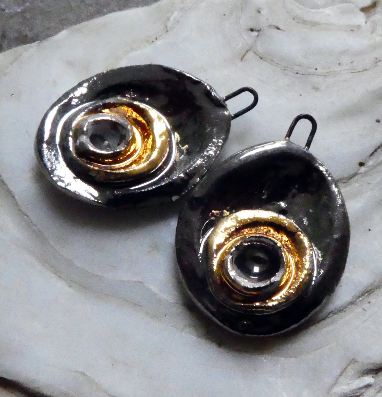 Ceramic Layered Pool Charms - Platinum and Gold