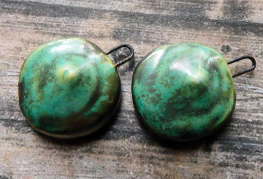 Ceramic Button Shell Charms -Supernova