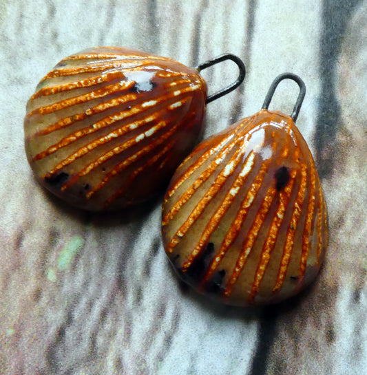 Ceramic Shell Charms -Painted Desert