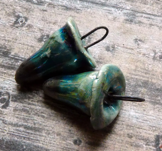 Ceramic Lustrous Deep Sea Creatures Charms -Oriental Blue