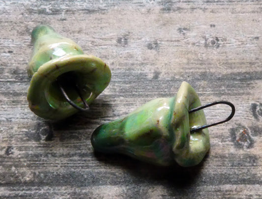 Ceramic Lustrous Deep Sea Creatures Charms -Peppermint Speckol