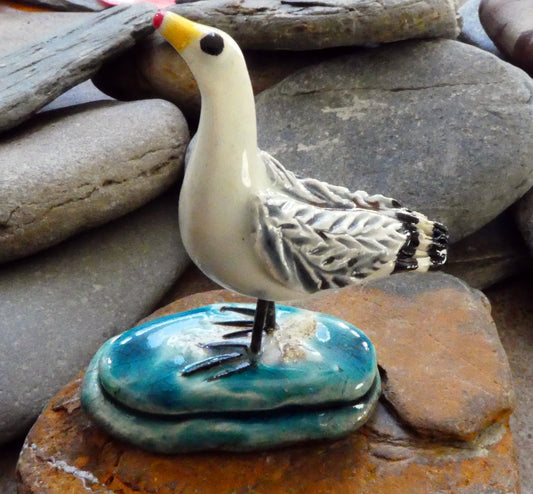 Ceramic Seagull Ornament #1