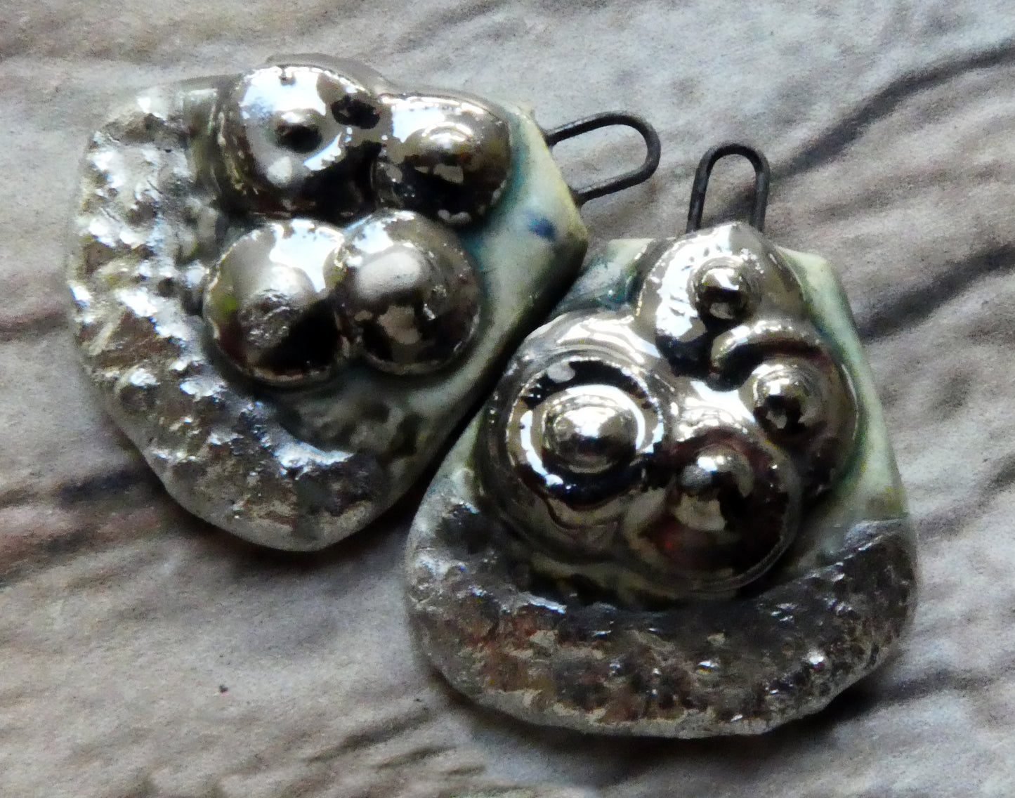 Ceramic Anemone Beachy Shard Earring Charms -Seawind