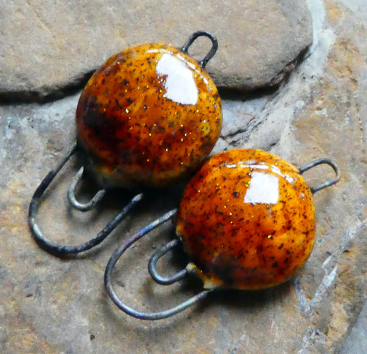 Ceramic Hoopy Disc Connectors - Amber Sparks